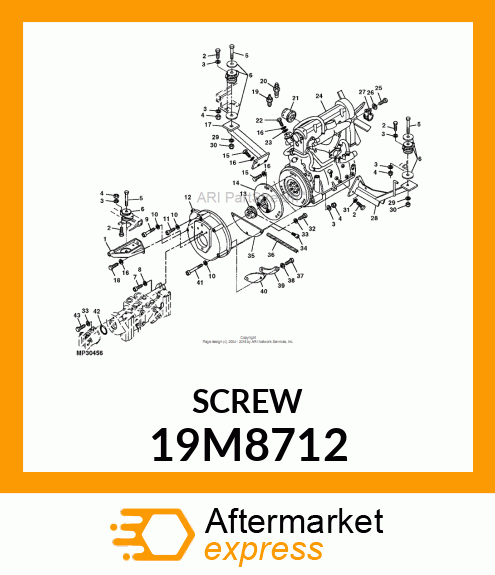 SCREW, HEX SOCKET HEAD, METRIC 19M8712