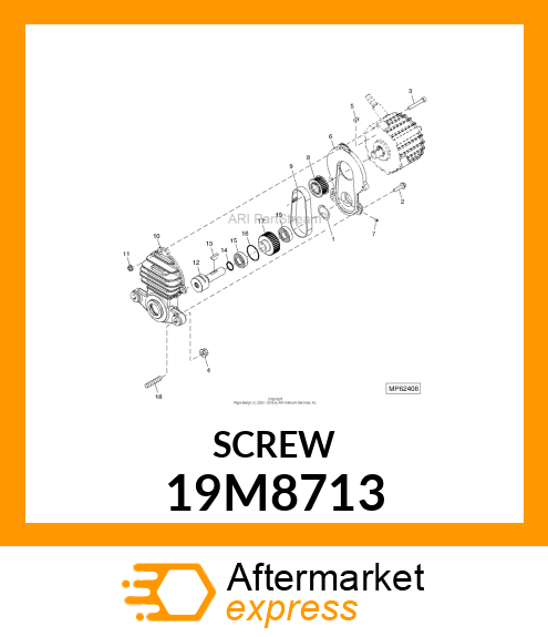 SCREW, HEX SOCKET HEAD, METRIC 19M8713