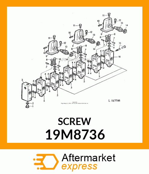 SCREW, HEX SOCKET HEAD, METRIC 19M8736