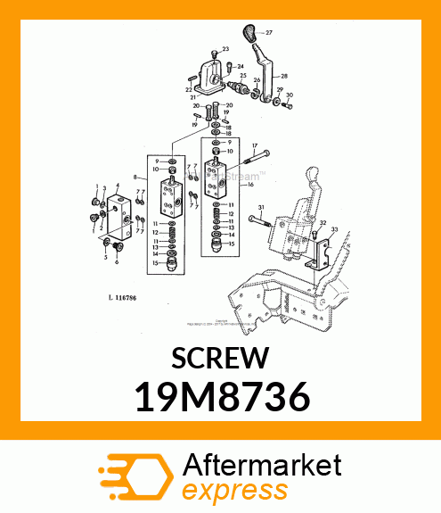 SCREW, HEX SOCKET HEAD, METRIC 19M8736