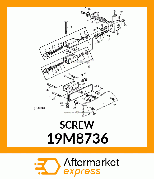 SCREW, HEX SOCKET HEAD, METRIC 19M8736