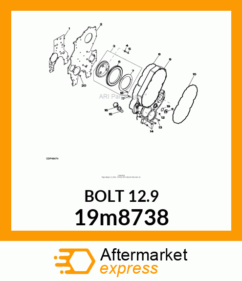 BOLT,HEX DIN931 19m8738