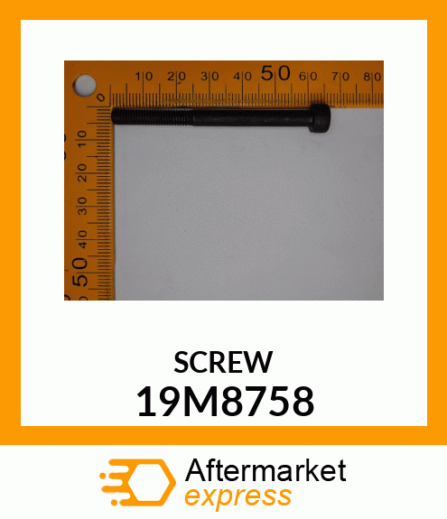 SCREW, HEX SOCKET HEAD, METRIC 19M8758