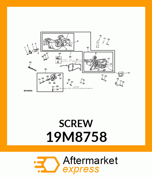 SCREW, HEX SOCKET HEAD, METRIC 19M8758