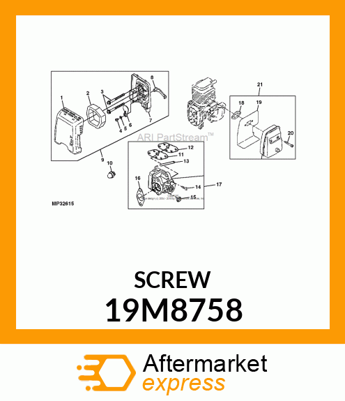 SCREW, HEX SOCKET HEAD, METRIC 19M8758