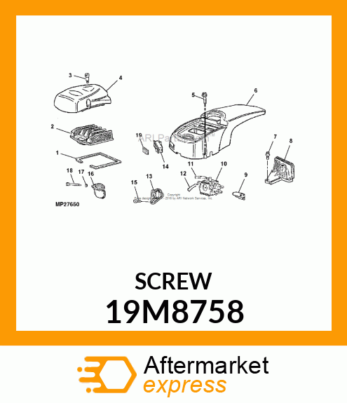 SCREW, HEX SOCKET HEAD, METRIC 19M8758