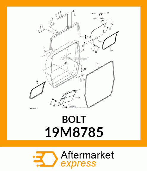 SCREW, HEX HEAD, METRIC 19M8785