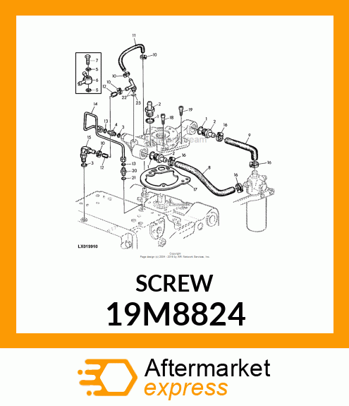 SCREW, HEX SOCKET HEAD, METRIC 19M8824