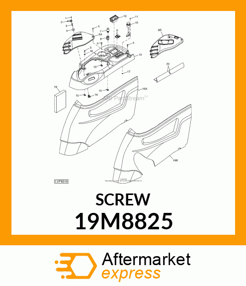 SCREW, HEX SOCKET HEAD, METRIC 19M8825