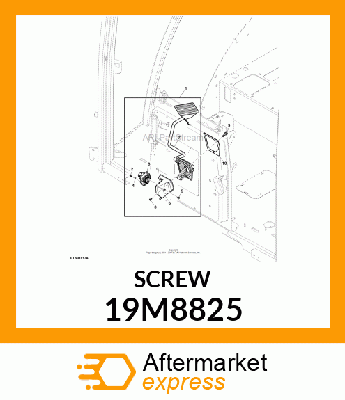 SCREW, HEX SOCKET HEAD, METRIC 19M8825