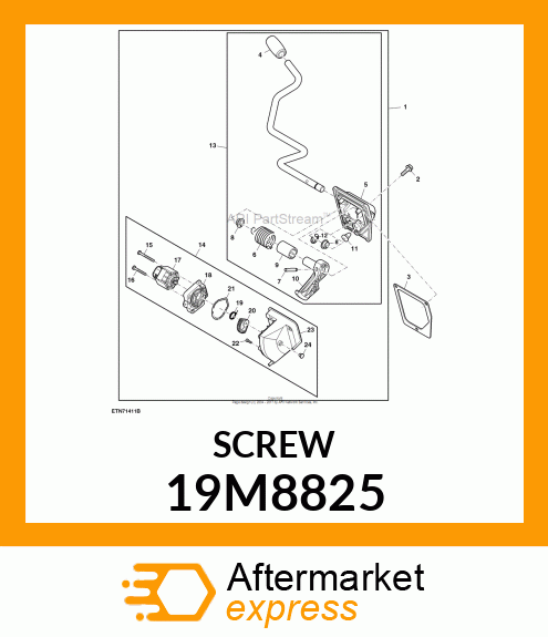 SCREW, HEX SOCKET HEAD, METRIC 19M8825