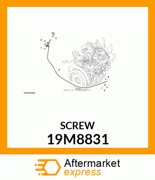 SCREW,HEX SOCKET,OVAL HEAD,FLANGED/ 19M8831