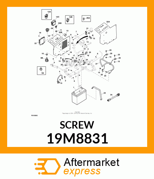 SCREW,HEX SOCKET,OVAL HEAD,FLANGED/ 19M8831