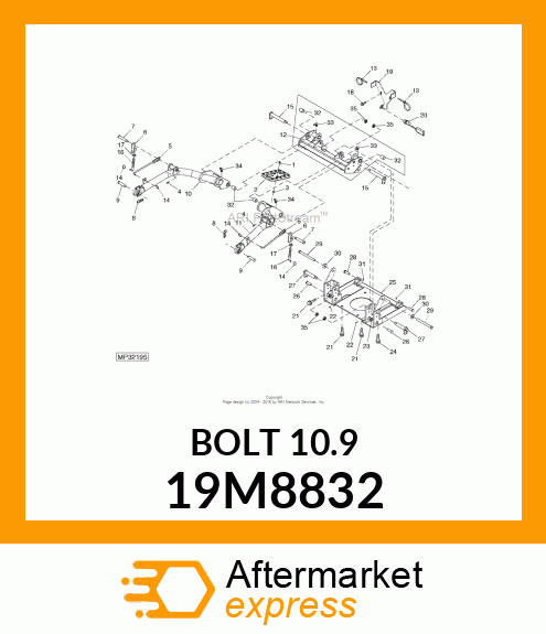 SCREW, FLANGED, METRIC 19M8832