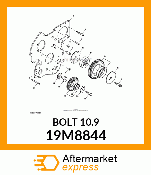 SCREW, FLANGED, METRIC 19M8844