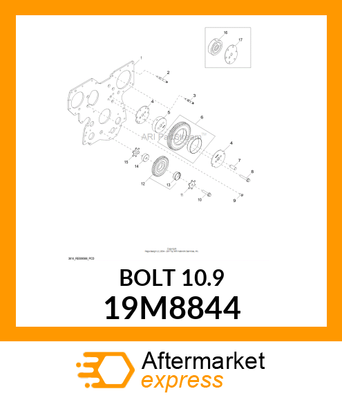 SCREW, FLANGED, METRIC 19M8844