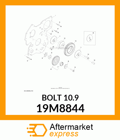 SCREW, FLANGED, METRIC 19M8844