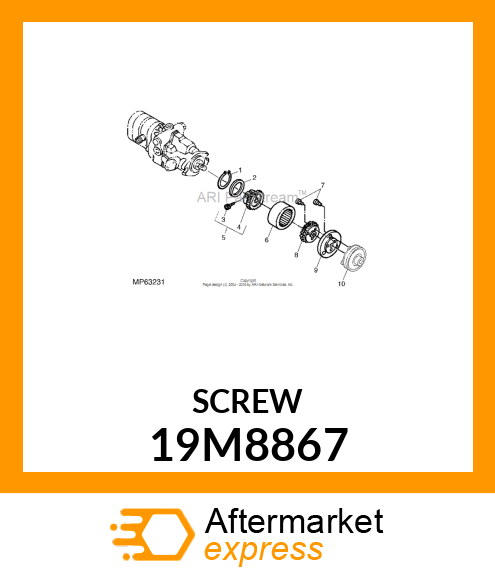 SCREW, HEX SOCKET HEAD, METRIC 19M8867