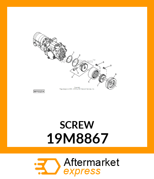 SCREW, HEX SOCKET HEAD, METRIC 19M8867