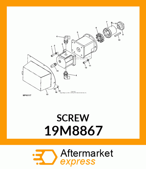 SCREW, HEX SOCKET HEAD, METRIC 19M8867