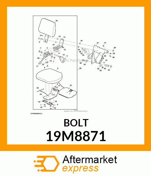 SCREW, HEX SOCKET HEAD, METRIC 19M8871