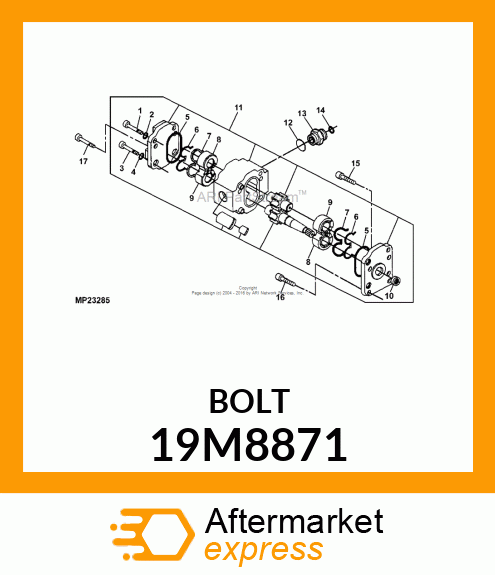 SCREW, HEX SOCKET HEAD, METRIC 19M8871