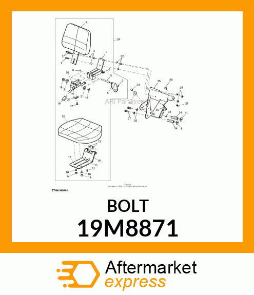 SCREW, HEX SOCKET HEAD, METRIC 19M8871