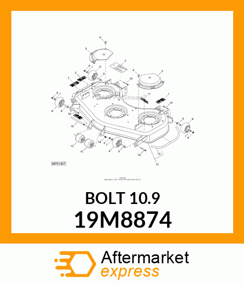 SCREW, FLANGED, METRIC 19M8874