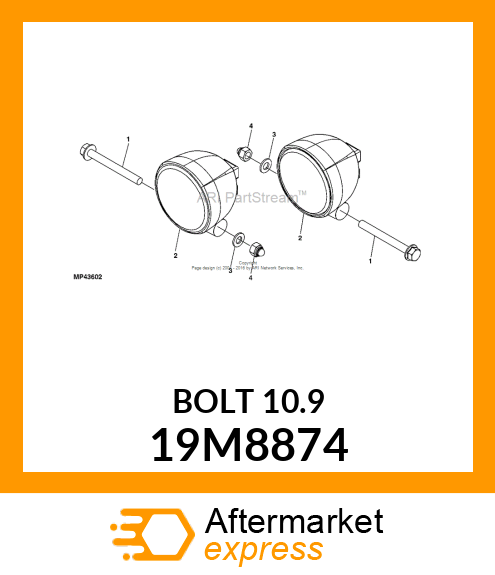 SCREW, FLANGED, METRIC 19M8874