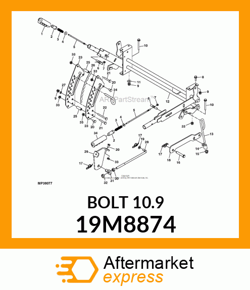 SCREW, FLANGED, METRIC 19M8874