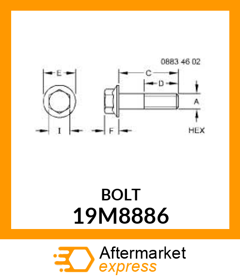 SCREW, FLANGED, METRIC 19M8886