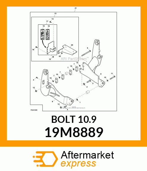 SCREW, HEX HEAD, METRIC 19M8889