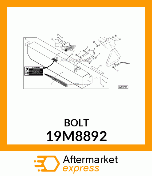 SCREW, HEX HEAD, METRIC 19M8892