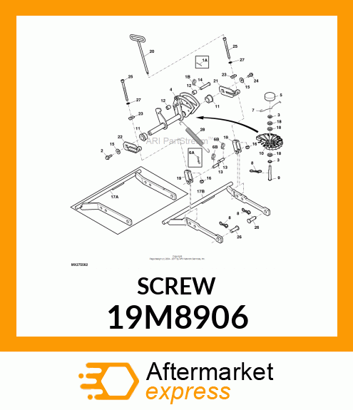 SCREW, HEX HD, METRIC, L.H. THD 19M8906