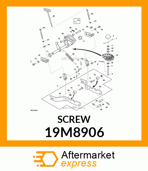 SCREW, HEX HD, METRIC, L.H. THD 19M8906