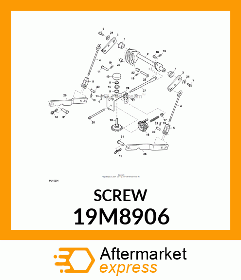 SCREW, HEX HD, METRIC, L.H. THD 19M8906