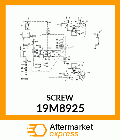 SCREW, HEX SOCKET HEAD, METRIC 19M8925