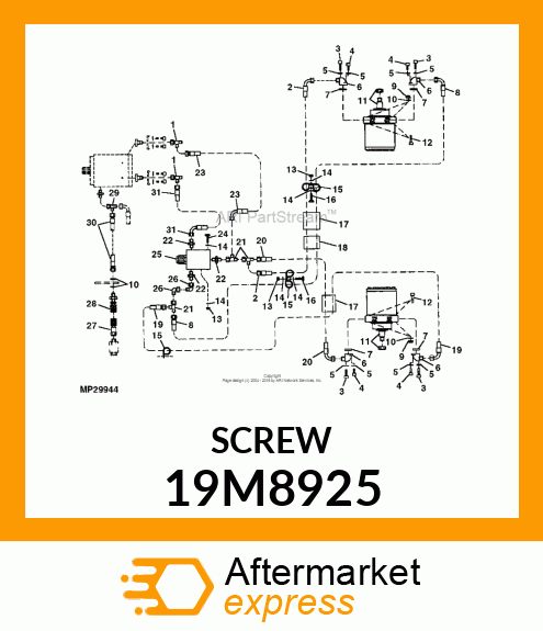 SCREW, HEX SOCKET HEAD, METRIC 19M8925