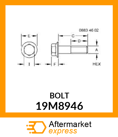 SCREW, FLANGED, METRIC 19M8946