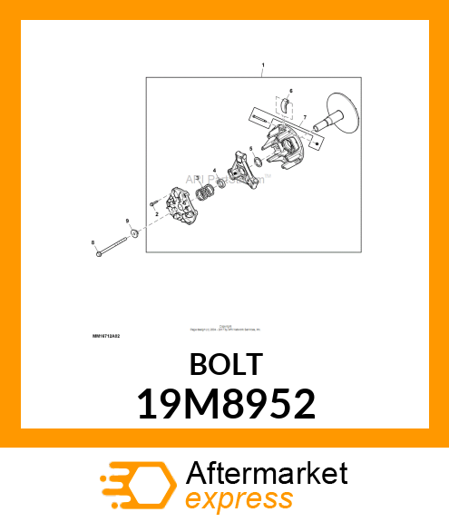 SCREW, FLANGED, METRIC 19M8952