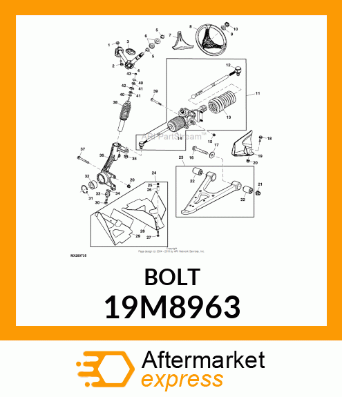 SCREW, HEX SOCKET HEAD, METRIC 19M8963