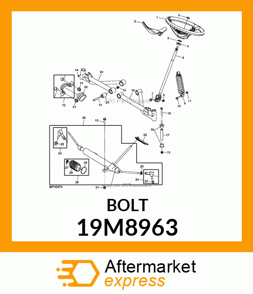 SCREW, HEX SOCKET HEAD, METRIC 19M8963