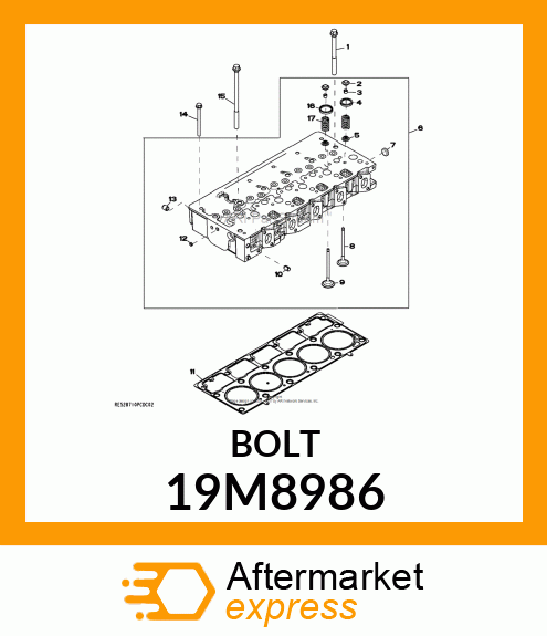 SCREW, FLANGED, METRIC 19M8986