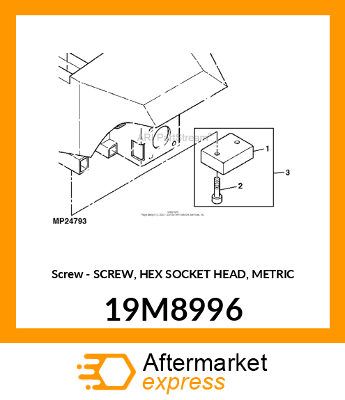 Screw - SCREW, HEX SOCKET HEAD, METRIC 19M8996