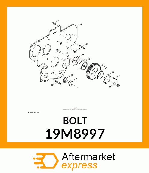 SCREW, FLANGED, METRIC 19M8997