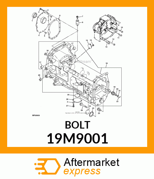 SCREW, FLANGED, METRIC 19M9001