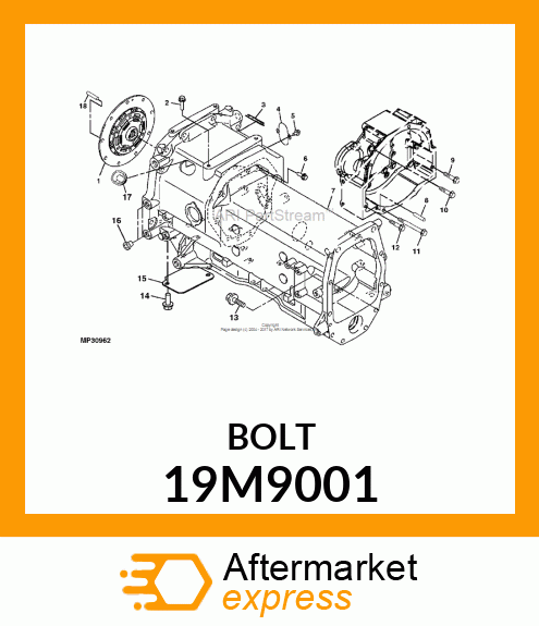 SCREW, FLANGED, METRIC 19M9001