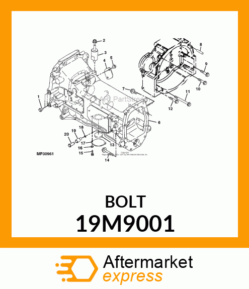 SCREW, FLANGED, METRIC 19M9001