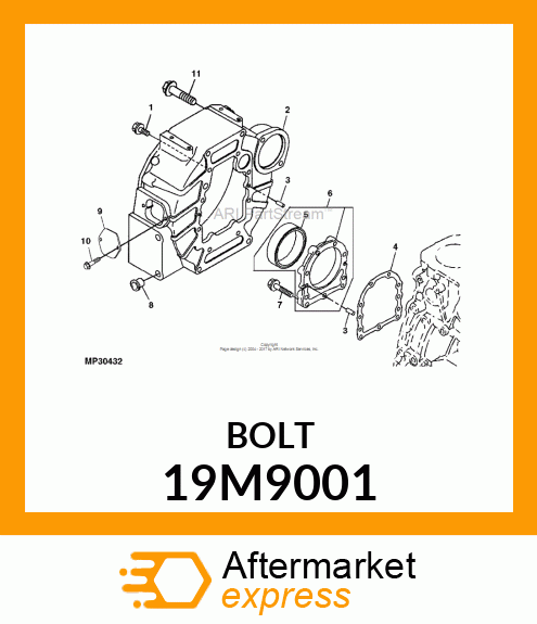 SCREW, FLANGED, METRIC 19M9001