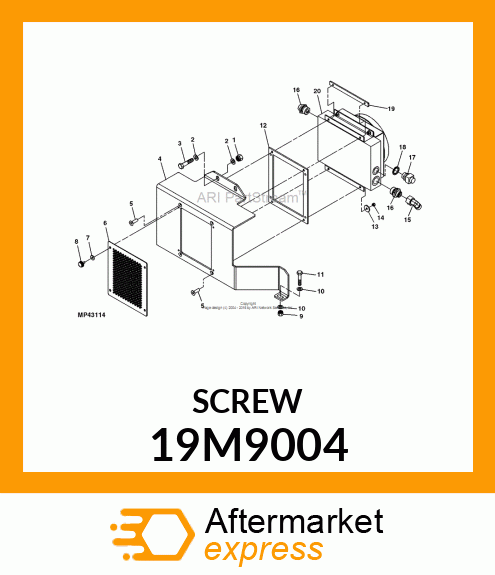 SCREW, HEX FLAT CTSK HEAD, METRIC 19M9004